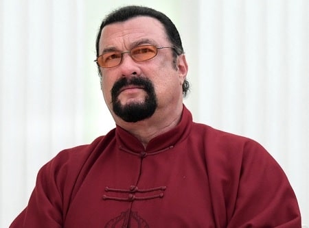 A picture of The American actor Steven Seagal.